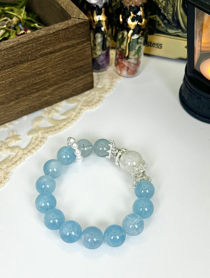 Aquamarine Crystal Bracelet，Immersive crystal bracelet making - healing, crystals, energy stones