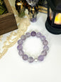 Lavender Amethyst Pearl Bracelet: Pale lavender amethyst crystals combined with smooth pearls.