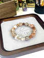 Natural Hair Crystal Multi-Gem Bracelet: Mixed Hair Crystals, Unique Texture