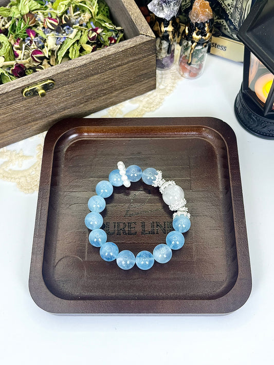 Aquamarine Crystal Bracelet，Immersive crystal bracelet making - healing, crystals, energy stones